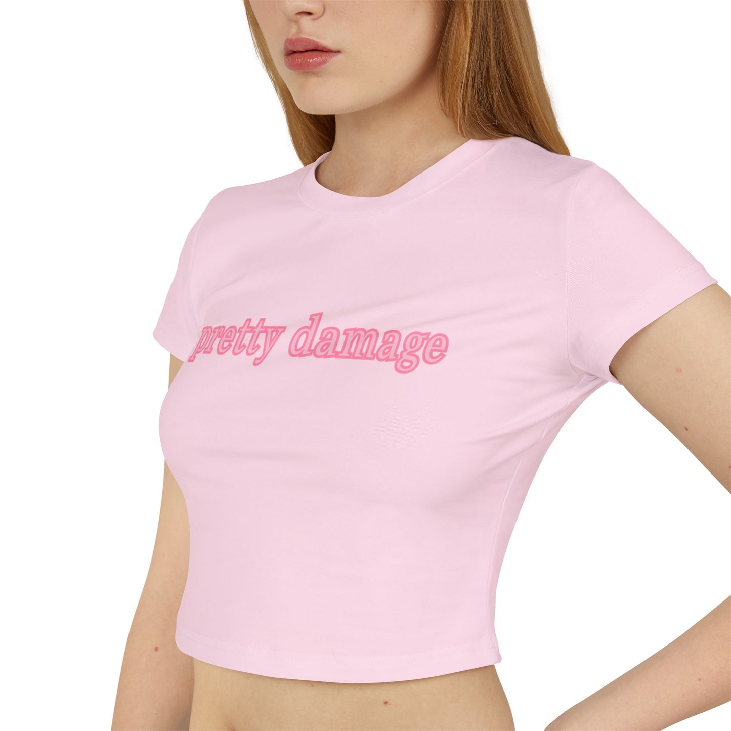 Pretty Damage Cropped Baby Tee