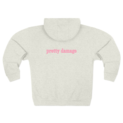Pretty Damage Zip-Up Hoodie