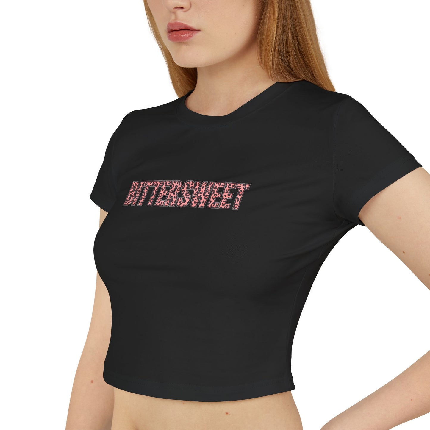 Bittersweet Leopard Print Cropped Baby Tee