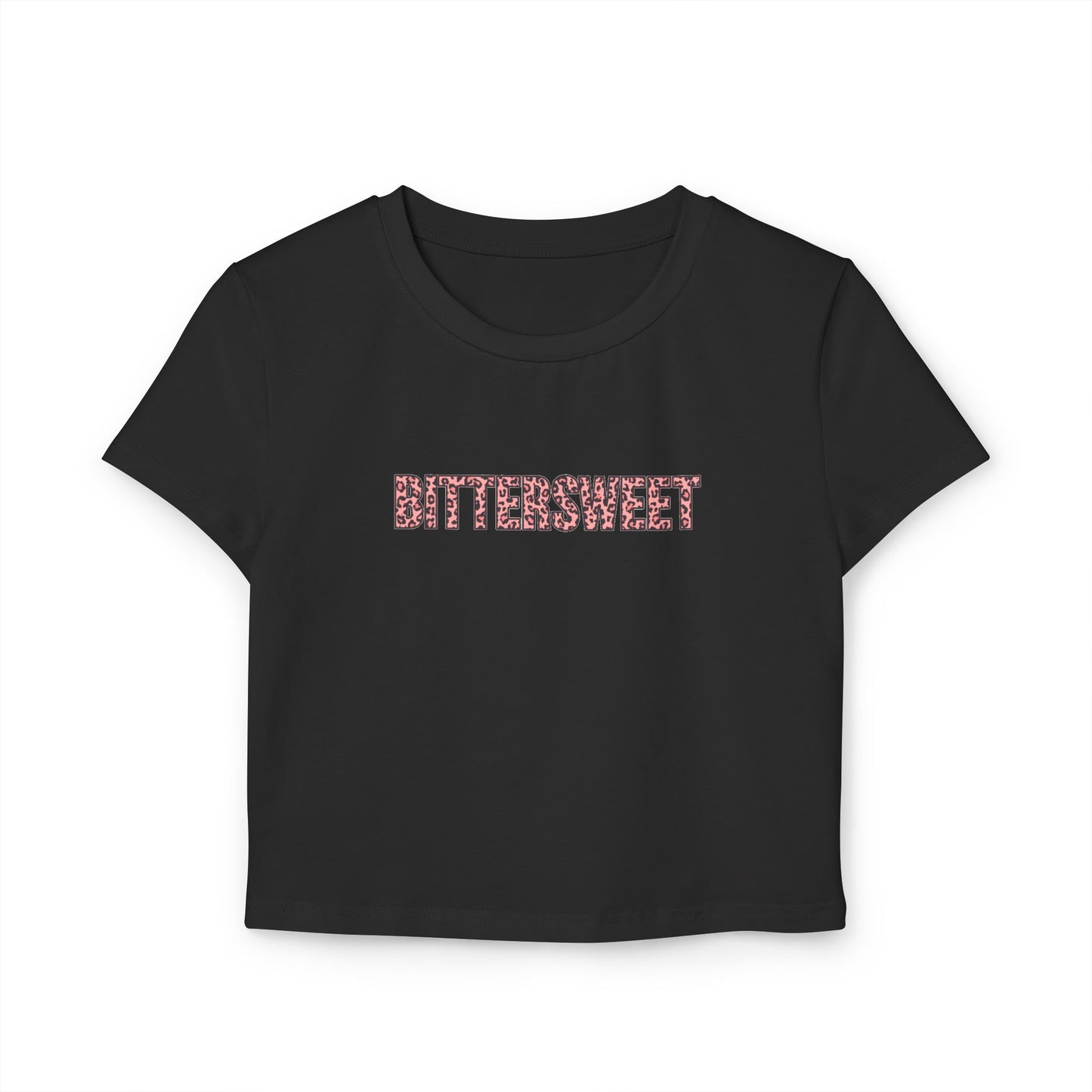 Bittersweet Leopard Print Cropped Baby Tee