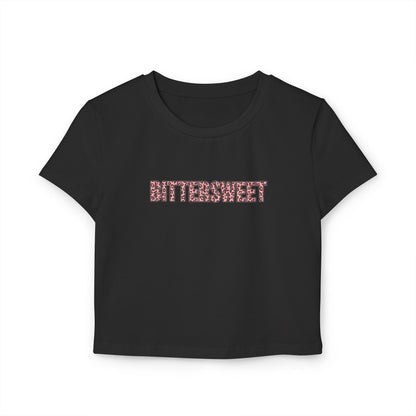 Bittersweet Leopard Print Cropped Baby Tee