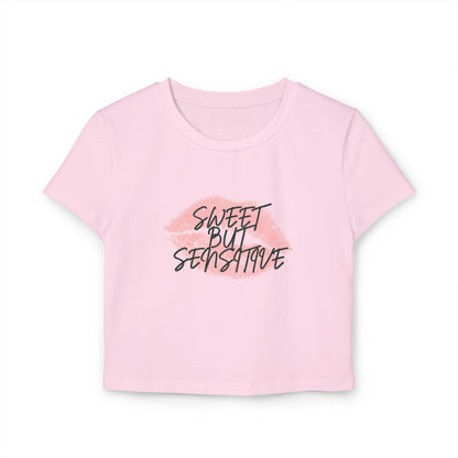 Sweet But Sensitive Cropped Baby Tee