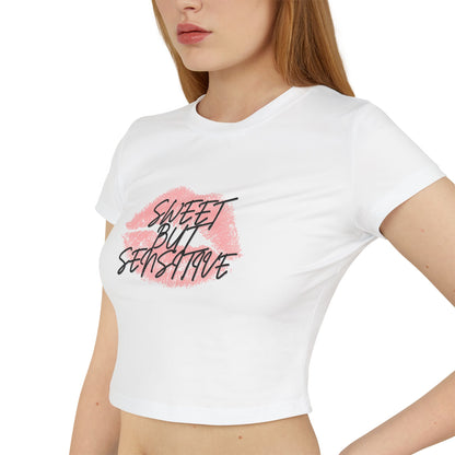 Sweet But Sensitive Cropped Baby Tee