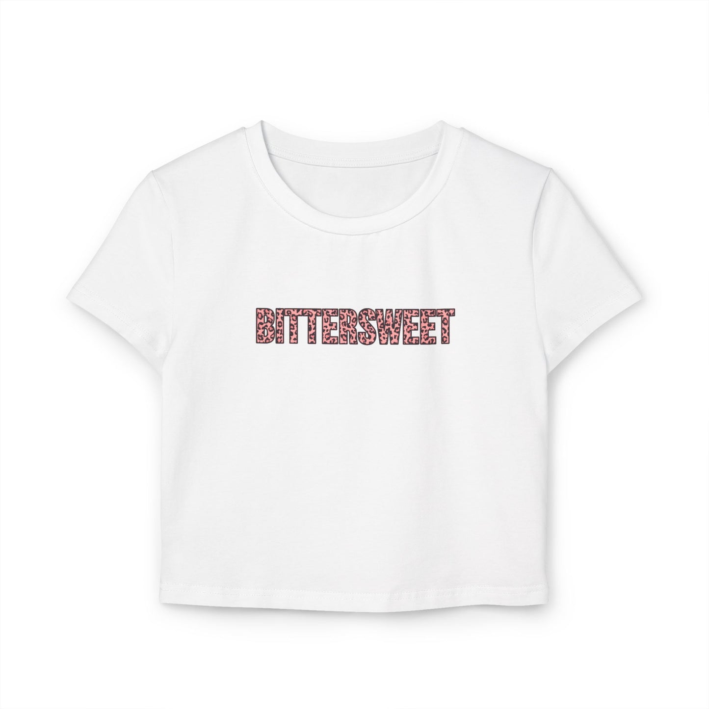 Bittersweet Leopard Print Cropped Baby Tee