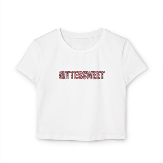 Bittersweet Leopard Print Cropped Baby Tee
